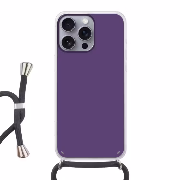 Deep - Plum - Paars Hoesje iPhone 16 Pro Max met koord klein 804 -3d