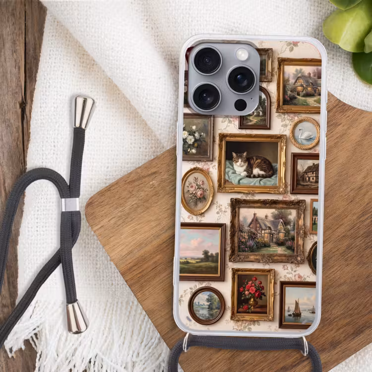 Dier - Kat - Portret - Klassiek Hoesje iPhone 16 Pro Max met koord klein -sfeer4