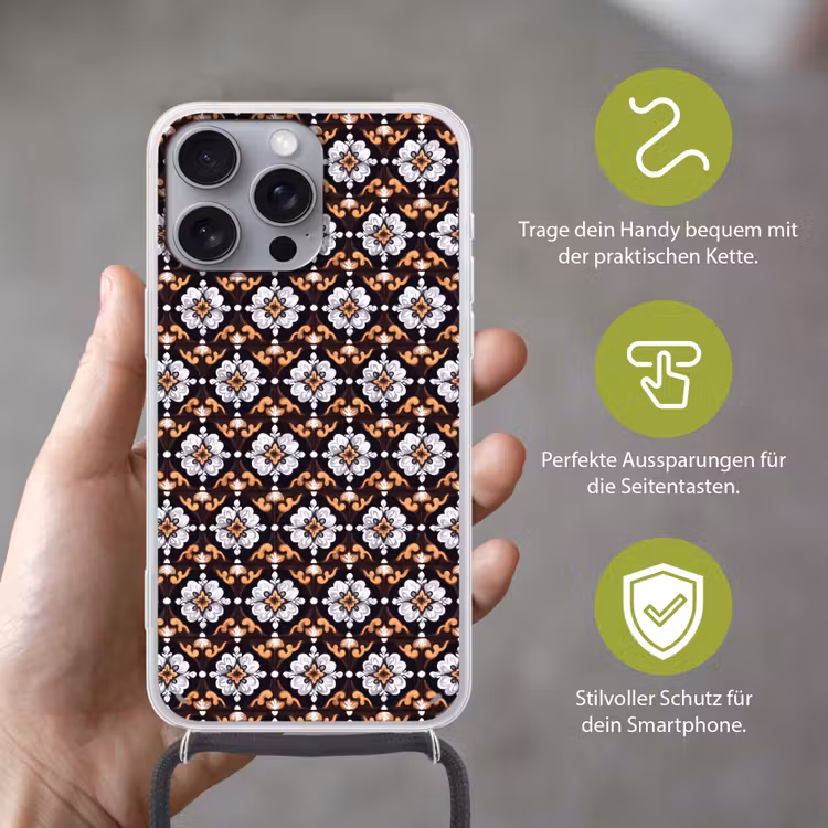 traditioneel - Element - Kleurrijk Hoesje iPhone 16 Pro Max met koord klein 804 -sfeer2_DE