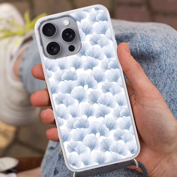 Waaier - Modern - Blauw Hoesje iPhone 16 Pro Max met koord klein 804 -sfeer3