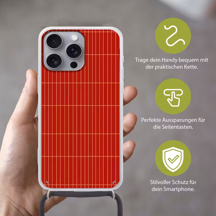 Verticaal - Wandtegel - Helderrood Hoesje iPhone 16 Pro Max met koord klein 804 -sfeer2_DE