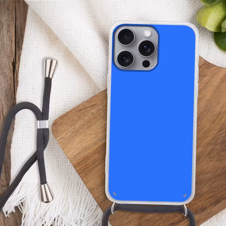 Vivid - Cobalt - Blauw Hoesje iPhone 16 Pro Max met koord klein 804 -sfeer4