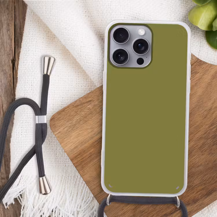Juniper - Groen - Organisch Hoesje iPhone 16 Pro Max met koord klein 804 -sfeer4