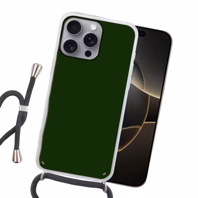 Forest - Green - Groen Hoesje iPhone 16 Pro Max met koord klein 804 -sfeer1