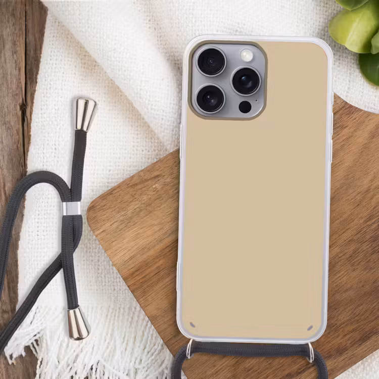 Warm - Sand - Nude Hoesje iPhone 16 Pro Max met koord klein 804 -sfeer4
