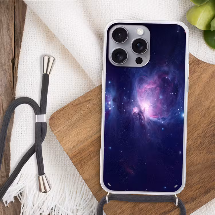 Ruimte - Sterren - Kleurrijk Hoesje iPhone 16 Pro Max met koord klein -sfeer4