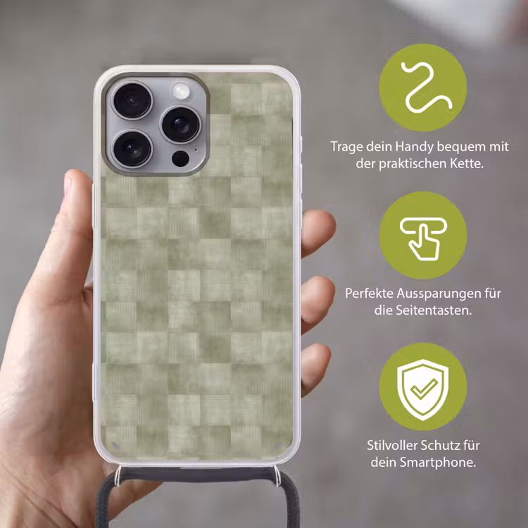 Vlakken - Rustiek - Groen Hoesje iPhone 16 Pro Max met koord klein 804 -sfeer2_DE