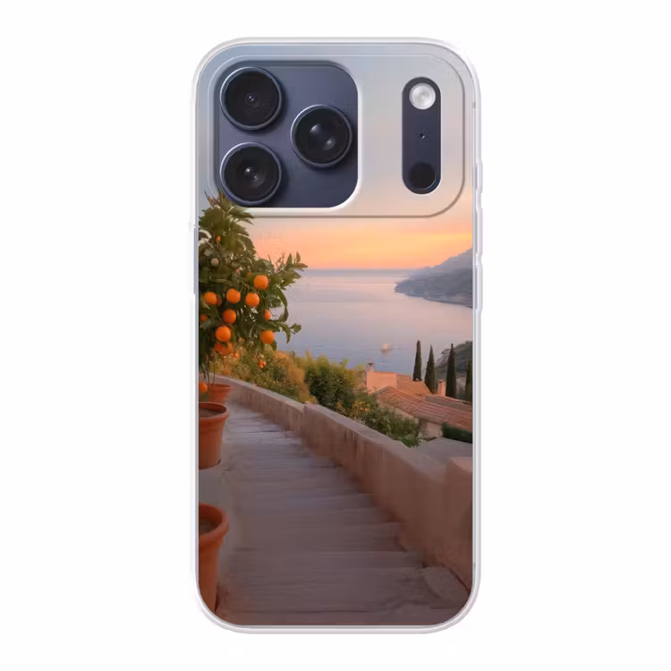 Middelandse zee - Sinaasappel - Heuvels - Zee Telefoonhoesje iPhone 17 Pro klein -3d