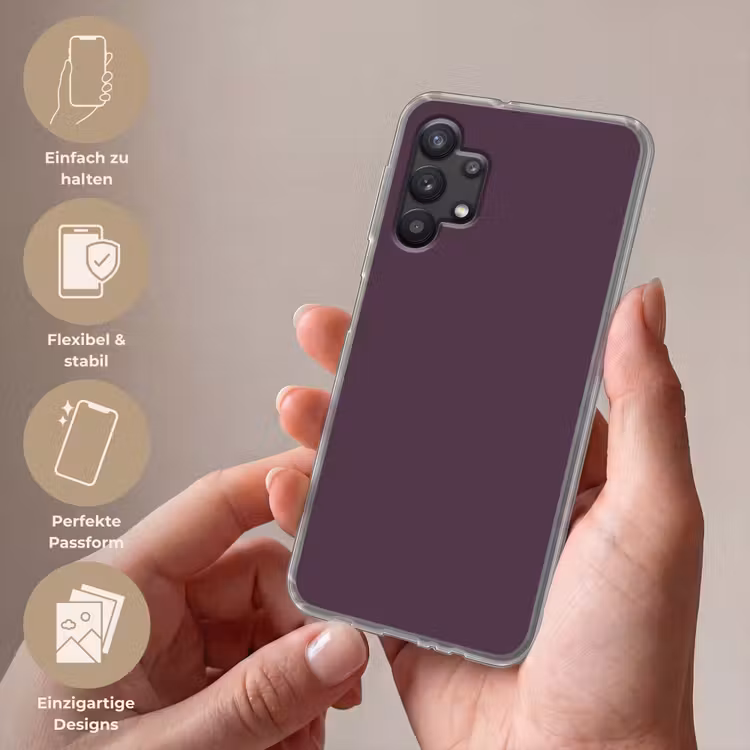 Midnight - Plum - Paars Telefoonhoesje Samsung Galaxy A32 5G klein 346 -sfeer3_DE