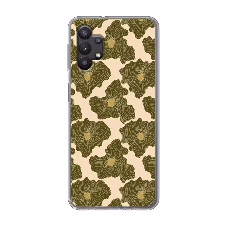 Modern - Abstract - Groen Telefoonhoesje Samsung Galaxy A32 5G klein 346 -3d