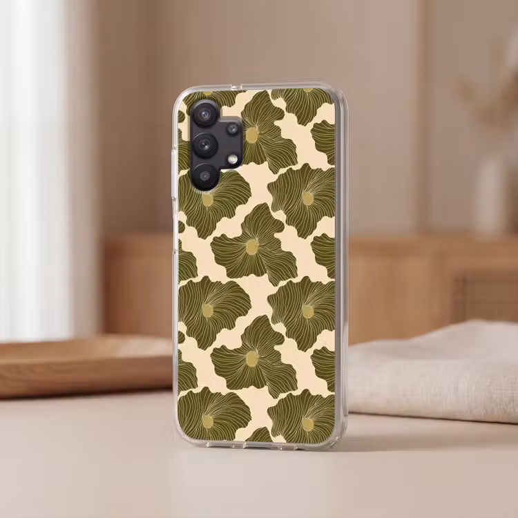 Modern - Abstract - Groen Telefoonhoesje Samsung Galaxy A32 5G klein 346 -sfeer2