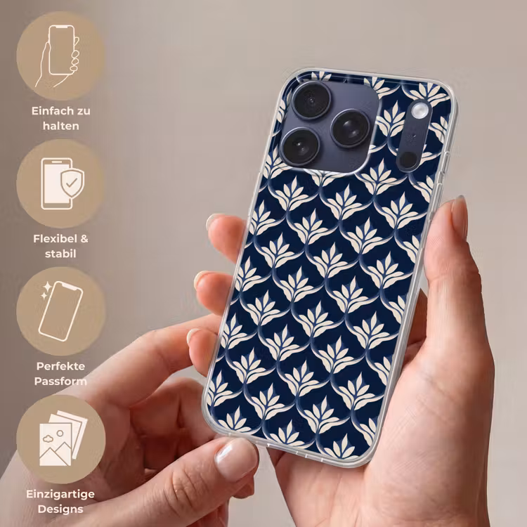 Modern - Ontwerp - Blauw Telefoonhoesje iPhone 17 Pro klein 878 -sfeer3_DE
