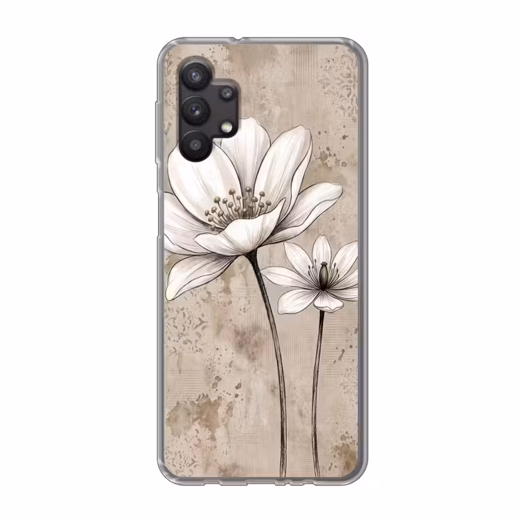 Modern - Design - Wit Telefoonhoesje Samsung Galaxy A32 5G klein -3d