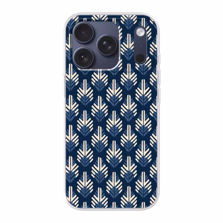 Modern - Patroon - Blauw Telefoonhoesje iPhone 17 Pro klein 878 -3d