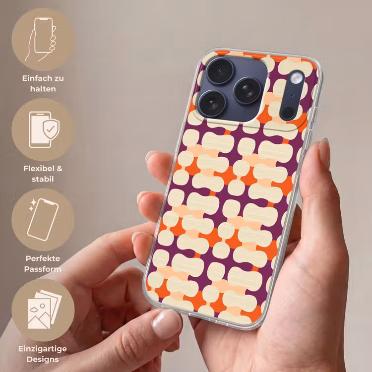 Modern - Patroon - Kleurrijk Telefoonhoesje iPhone 17 Pro klein 878 -sfeer3_DE