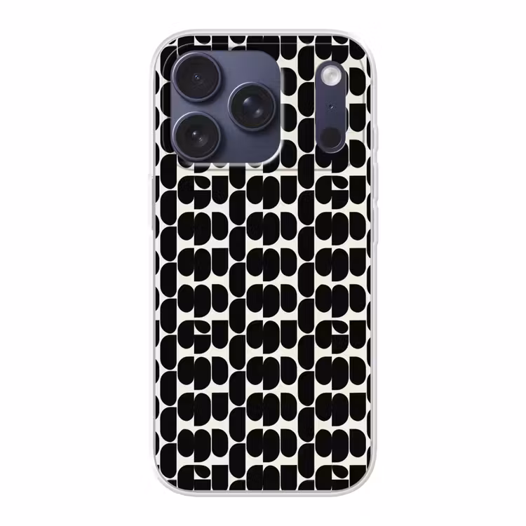 Modern - Patroon - Zwart Telefoonhoesje iPhone 17 Pro klein 878 -3d