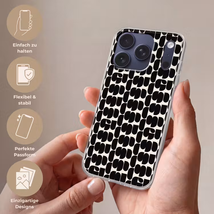 Modern - Patroon - Zwart Telefoonhoesje iPhone 17 Pro klein 878 -sfeer3_DE