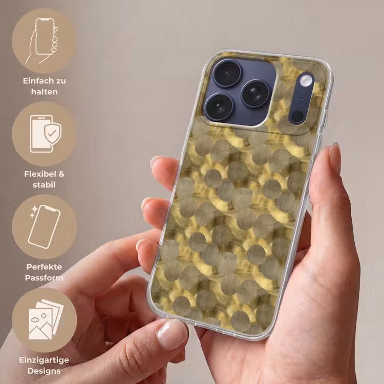 Modern - Geometrisch - Goud Telefoonhoesje iPhone 17 Pro klein 878 -sfeer3_DE