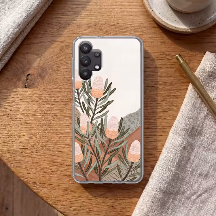 Modern - Heuvels - Terracotta Telefoonhoesje Samsung Galaxy A32 5G klein -sfeer1