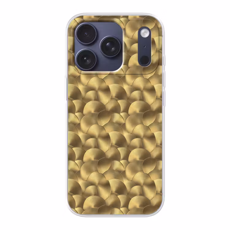 Modern - Cirkel - Goud Telefoonhoesje iPhone 17 Pro klein 878 -3d