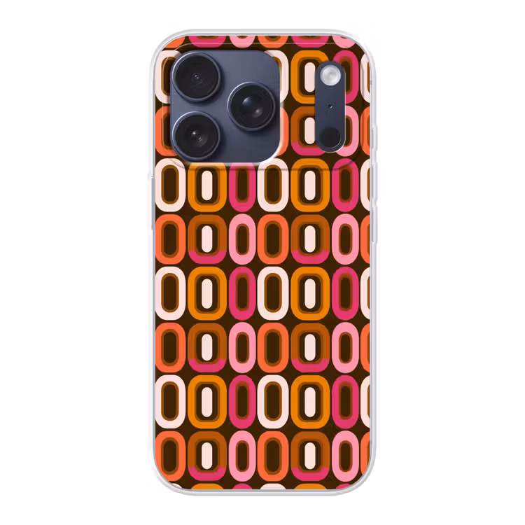 Modern - Retro - Kleurrijk Telefoonhoesje iPhone 17 Pro klein 878 -3d