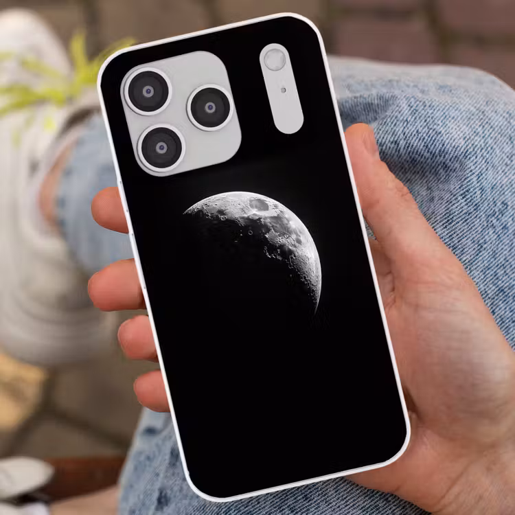 Maan - Hemel - Zwart - Schaduw Telefoonhoesje iPhone 17 Pro klein -sfeer2