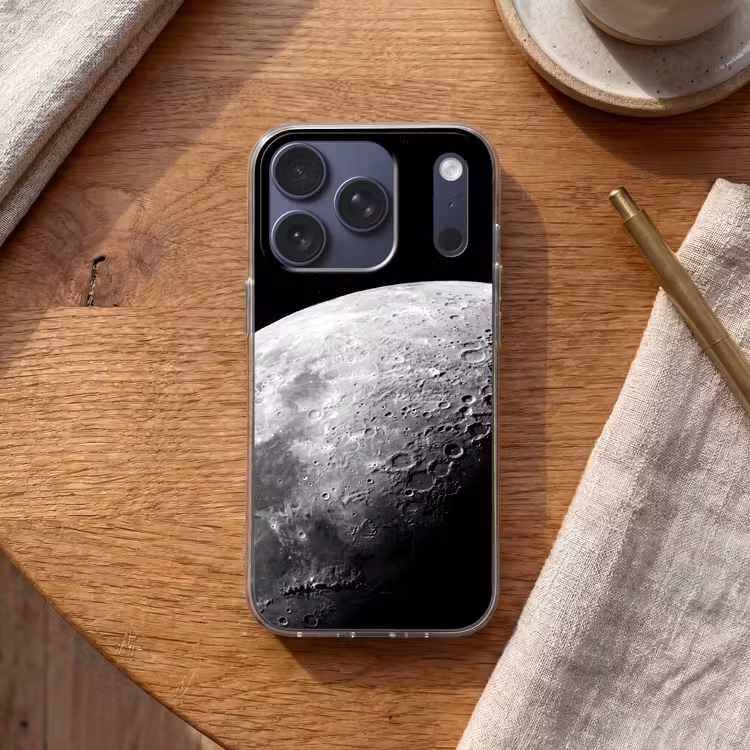 Handyhülle - Mond – Krater – Weltraum - Maan - Kraters - Ruimte Telefoonhoesje iPhone 17 Pro klein