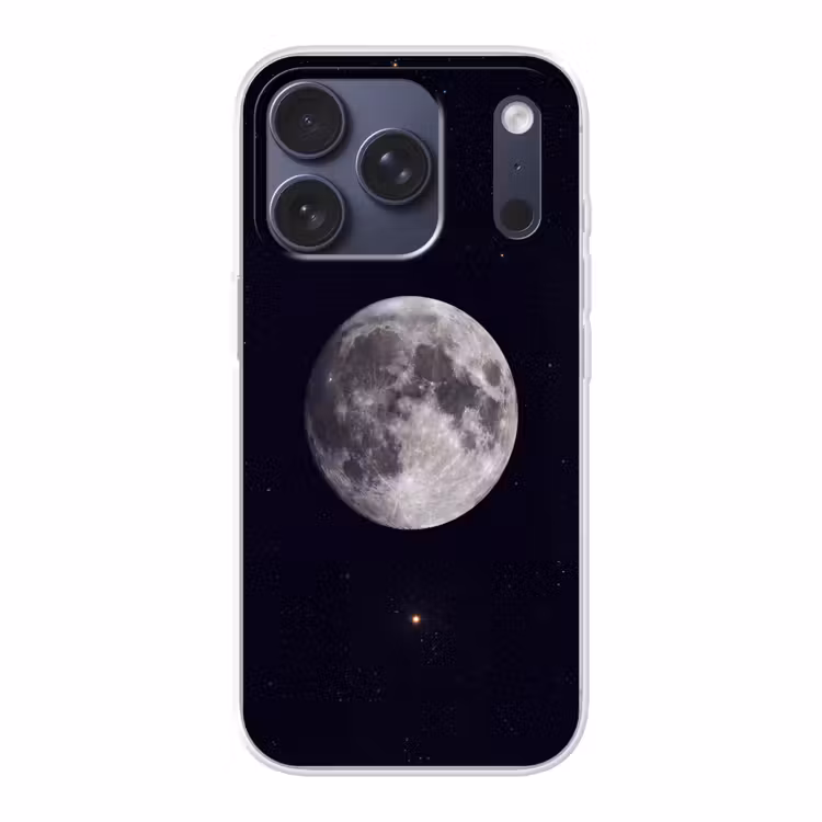 Handyhülle - Mond – Sterne – Weltraum - Maan - Sterren - Ruimte Telefoonhoesje iPhone 17 Pro klein