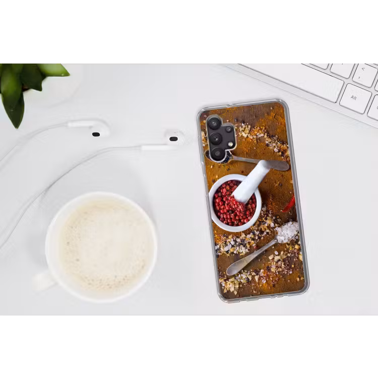 Vijzel - Kruiden - Lepels - Specerijen - Bruin - Peper Telefoonhoesje Samsung Galaxy A32 5G klein -oordopA32_5G