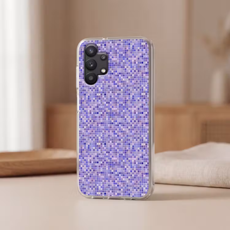 Mozaïek - Tegels - Lila - Amethist Telefoonhoesje Samsung Galaxy A32 5G klein 346 -sfeer2