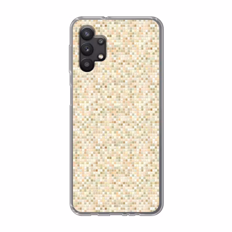 Mozaïek - Patroon - Beige Telefoonhoesje Samsung Galaxy A32 5G klein 346 -3d