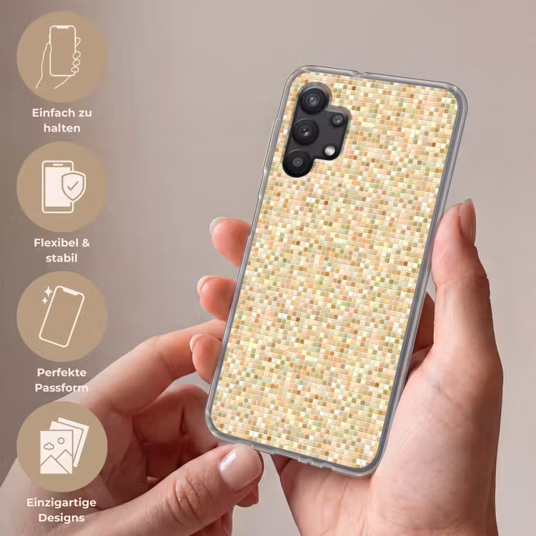 Mozaïek - Patroon - Terracotta Telefoonhoesje Samsung Galaxy A32 5G klein 346 -sfeer3_DE