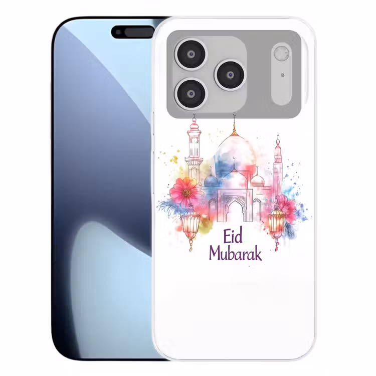 Moskee - Eid Mubarak - Suikerfeest - Kleurrijk - Ramadan - Islamitische Telefoonhoesje iPhone 17 Pro klein -3d