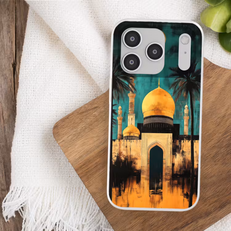 Moskee - Goud - Arabisch - Islamitische Telefoonhoesje iPhone 17 Pro klein -sfeer1