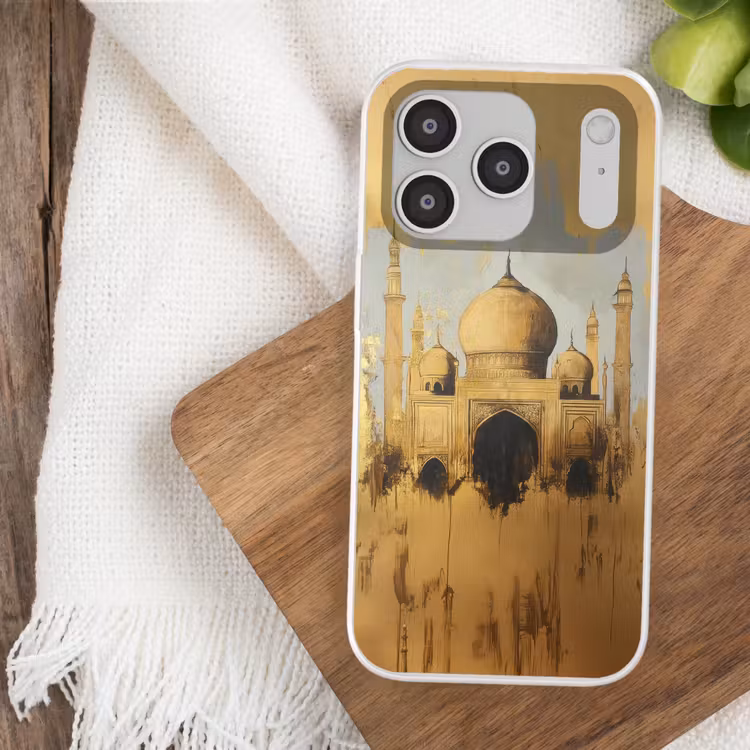Moskee - Goud - Arabisch - Ramadan - Islamitische Telefoonhoesje iPhone 17 Pro klein -sfeer1