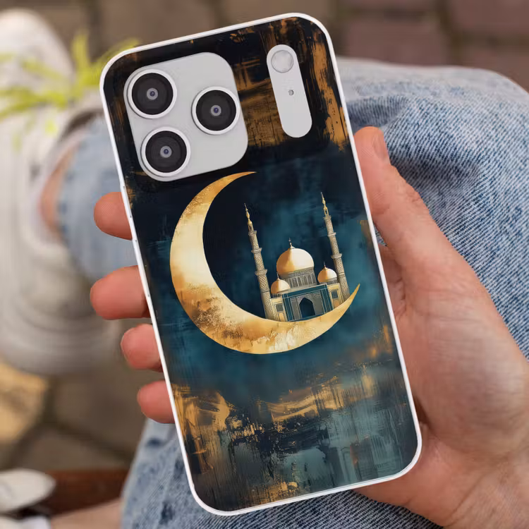 Moskee - Halve maan - Goud - Ramadan - Islamitische Telefoonhoesje iPhone 17 Pro klein -sfeer2