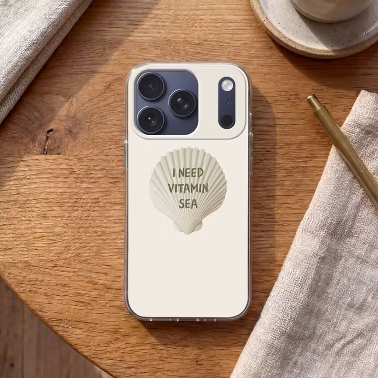 Schelp - Quote - Groen Telefoonhoesje iPhone 17 Pro klein -sfeer1