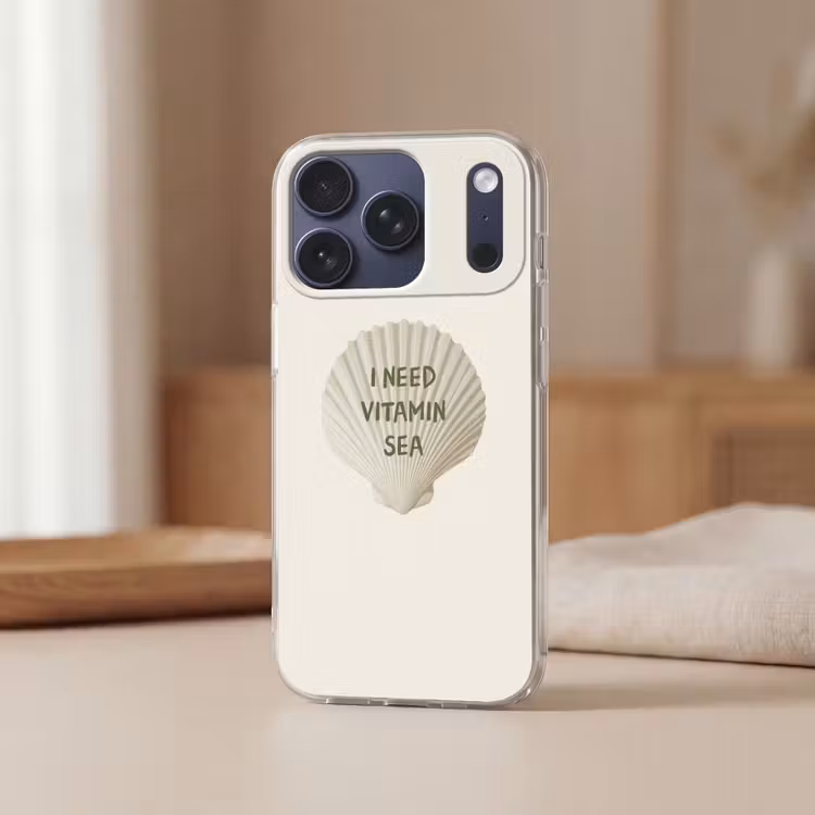 Schelp - Quote - Groen Telefoonhoesje iPhone 17 Pro klein -sfeer2