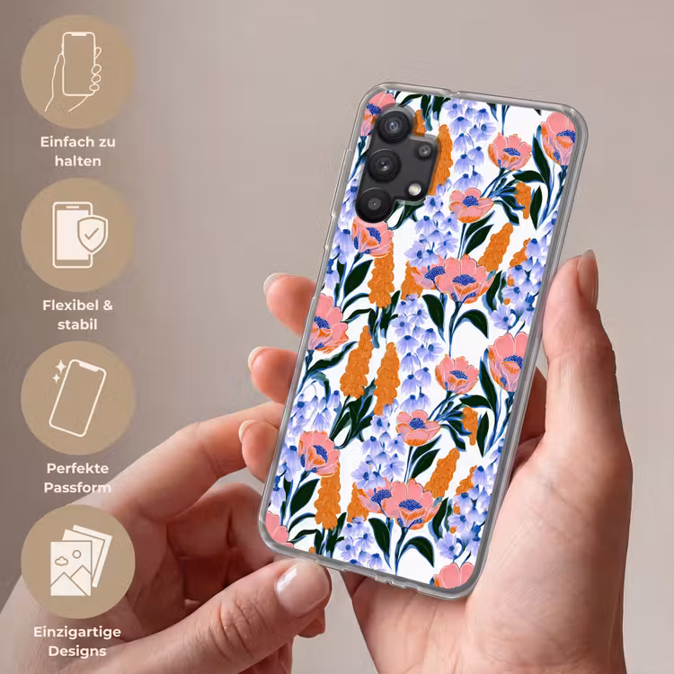 Patroon - Aquarel - Kleurrijk Telefoonhoesje Samsung Galaxy A32 5G klein 346 -sfeer3_DE