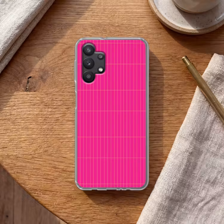 Patroon - Tegel - Magenta - Roze Telefoonhoesje Samsung Galaxy A32 5G klein 346 -sfeer1