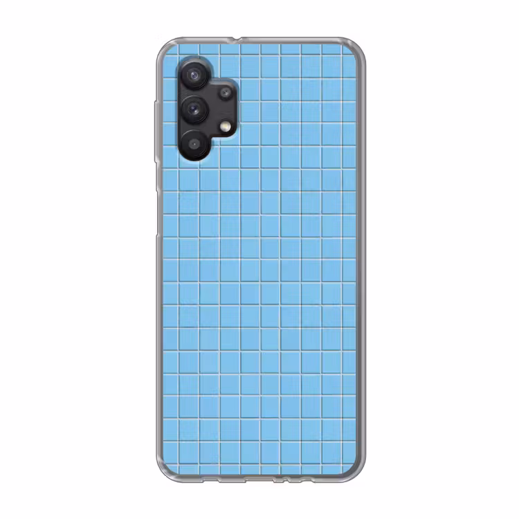 Patroon - Tegel - Pastel - Blauw Telefoonhoesje Samsung Galaxy A32 5G klein 346 -3d
