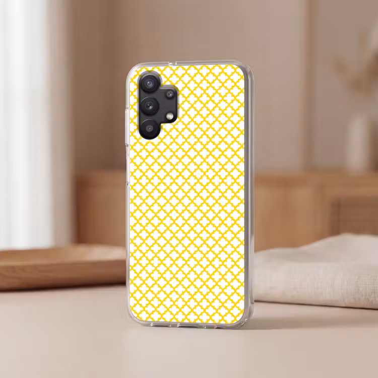 Patroon - Geometrisch - Klassiek - Geel Telefoonhoesje Samsung Galaxy A32 5G klein 346 -sfeer2