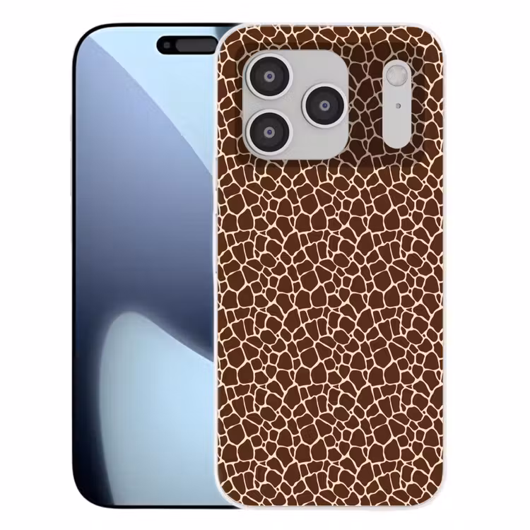 Patroon - Giraf - Bruin Telefoonhoesje iPhone 17 Pro klein 878 -3d
