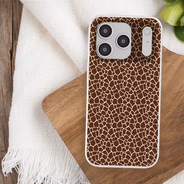 Patroon - Giraf - Bruin Telefoonhoesje iPhone 17 Pro klein 878 -sfeer1