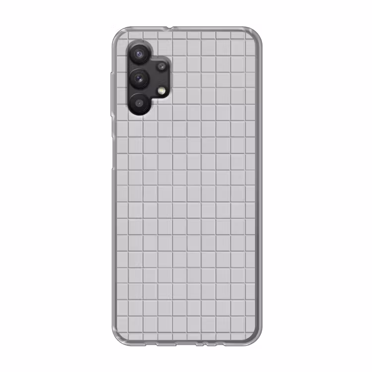Patroon - Tegels - Licht - Grijs Telefoonhoesje Samsung Galaxy A32 5G klein 346 -3d