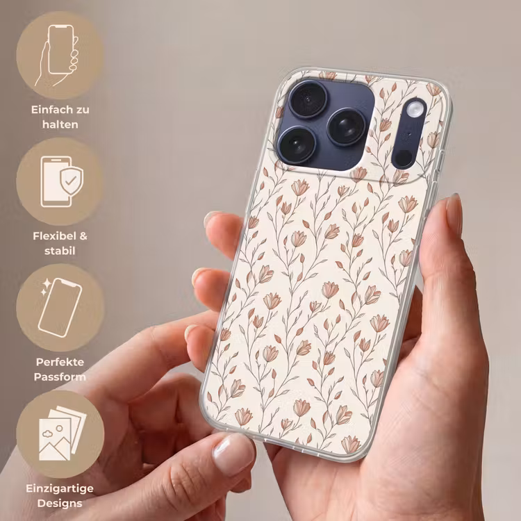 Patroon - Klassiek - Roze Telefoonhoesje iPhone 17 Pro klein 878 -sfeer3_DE