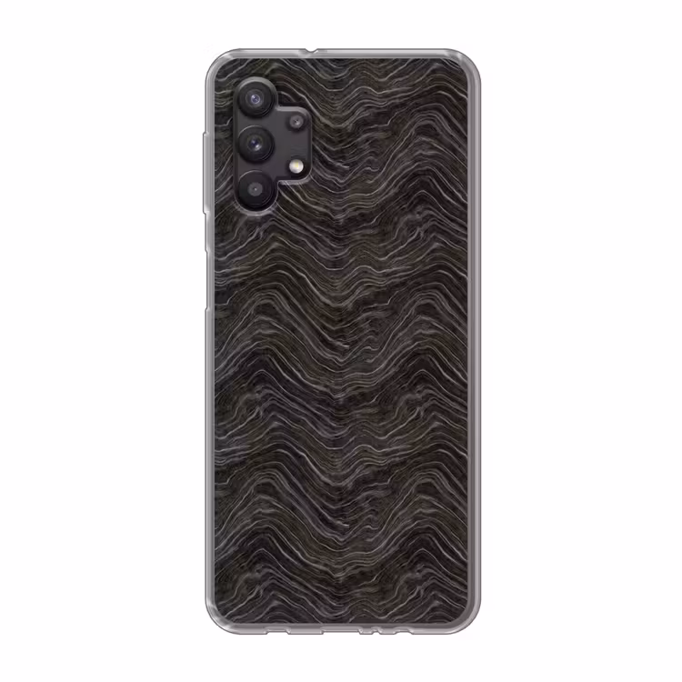 Patroon - Contrast - Antraciet Telefoonhoesje Samsung Galaxy A32 5G klein 346 -3d