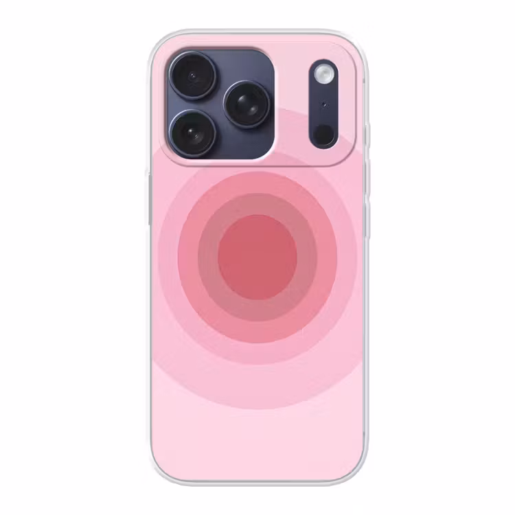 Patroon - Cirkels - Abstract - Roze - Modern Telefoonhoesje iPhone 17 Pro klein -3d