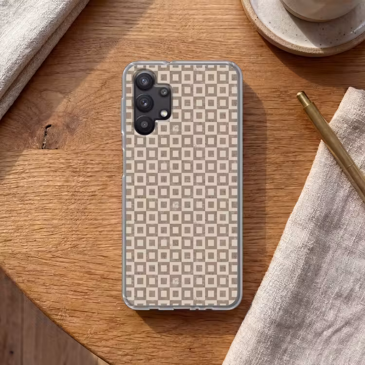 Patroon - Marmer - Beige Telefoonhoesje Samsung Galaxy A32 5G klein 346 -sfeer1