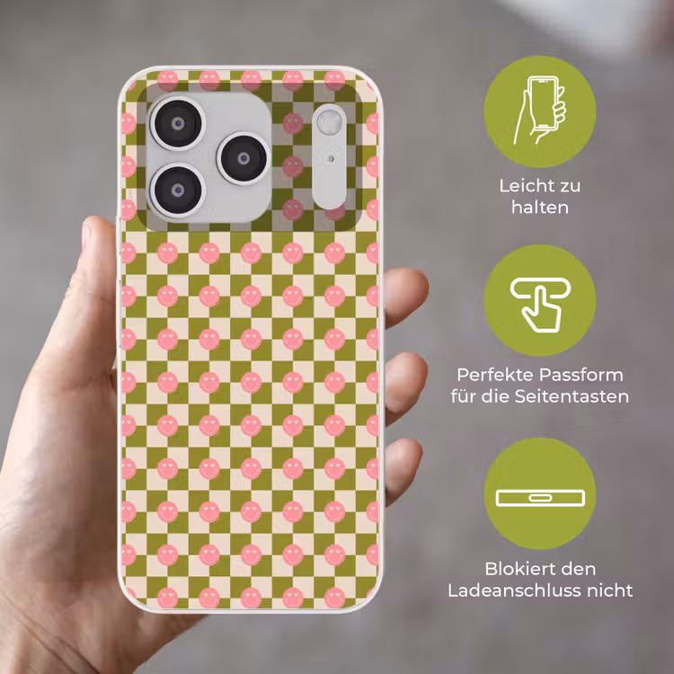 Patroon - Smileys - Blokken Telefoonhoesje iPhone 17 Pro klein 878 -sfeer3_DE